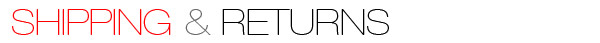 shipping and returns